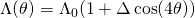 \Lambda(\theta)  = \Lambda_0 (1 + \Delta \cos(4 \theta))