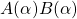 A(\alpha) B(\alpha)