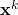 \mathbf{x}^k