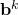 \mathbf{b}^k