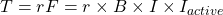 T = rF = r \times B \times I \times I_{active}