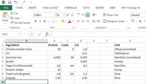 How to Track Your Diet with Excel | Antti Lehikoinen